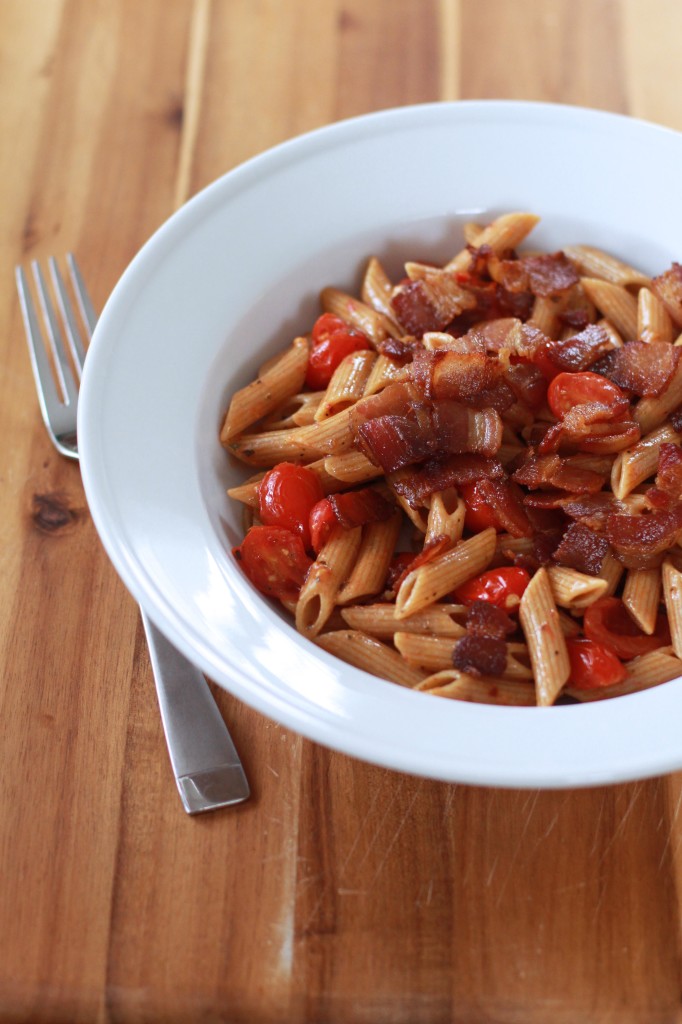 Bacon Tomato Pasta 1 | Espresso and Cream